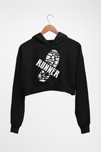 Load image into Gallery viewer, Runner Running Crop HOODIE FOR WOMEN-Black-Ektarfa.online
