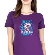 Load image into Gallery viewer, Fishing T-Shirt for Women-Purple-Ektarfa.online
