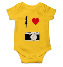 Load image into Gallery viewer, I love camera Kids Romper For Baby Boy/Girl-0-5 Months(18 Inches)-Yellow-Ektarfa.online
