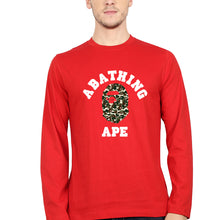 Load image into Gallery viewer, A Bathing Ape Full Sleeves T-Shirt for Men-Red-Ektarfa.online
