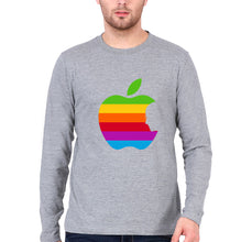 Load image into Gallery viewer, Steve Jobs Apple Full Sleeves T-Shirt for Men-Grey Melange-Ektarfa.online
