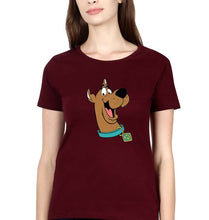 Load image into Gallery viewer, Scooby Doo T-Shirt for Women-XS(32 Inches)-Maroon-Ektarfa.online

