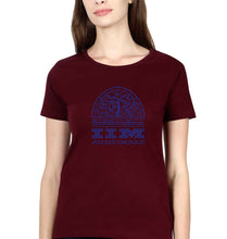 Load image into Gallery viewer, IIM Ahmedabad T-Shirt for Women-XS(32 Inches)-Maroon-Ektarfa.online

