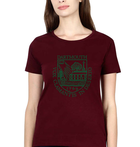 Dartmouth College T-Shirt for Women-Maroon-Ektarfa.online