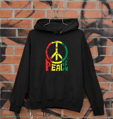 Bob Marley Peace Unisex Hoodie for Men/Women-S(40 Inches)-Black-Ektarfa.online