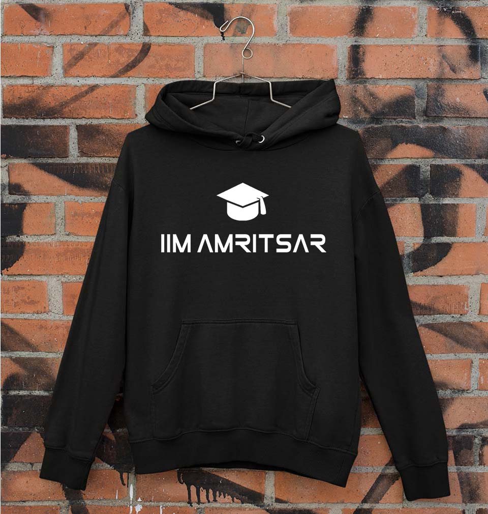 IIM Amritsar Unisex Hoodie for Men/Women-S(40 Inches)-Black-Ektarfa.online