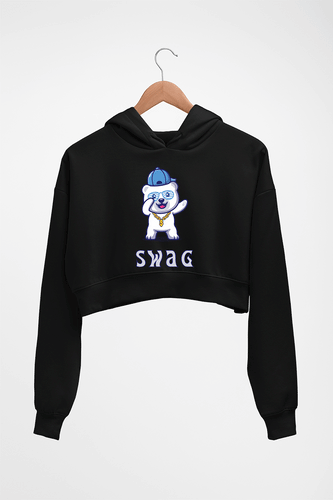 Swag Crop HOODIE FOR WOMEN-Black-Ektarfa.online