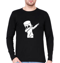 Load image into Gallery viewer, Dab Marshmello Full Sleeves T-Shirt for Men-Black-Ektarfa.online
