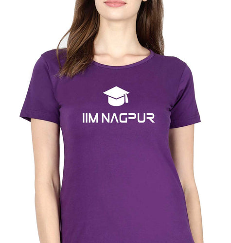 IIM Nagpur T-Shirt for Women-XS(32 Inches)-Purple-Ektarfa.online