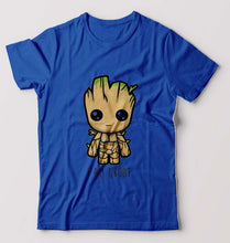 Load image into Gallery viewer, Groot T-Shirt for Men-S(38 Inches)-Royal Blue-Ektarfa.online
