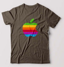 Load image into Gallery viewer, Apple T-Shirt for Men-S(38 Inches)-Olive green-Ektarfa.online
