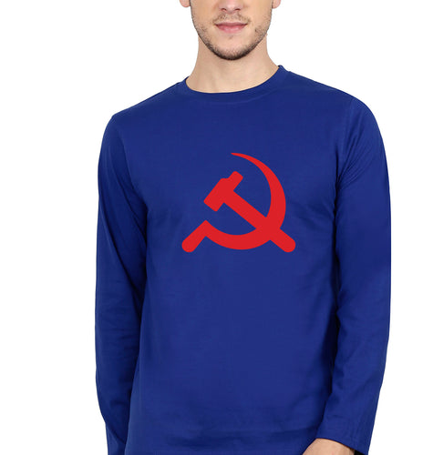 Communist party Full Sleeves T-Shirt for Men-Royal Blue-Ektarfa.online