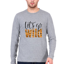 Load image into Gallery viewer, Lets Go Wild Full Sleeves T-Shirt for Men-Grey Melange-Ektarfa.online
