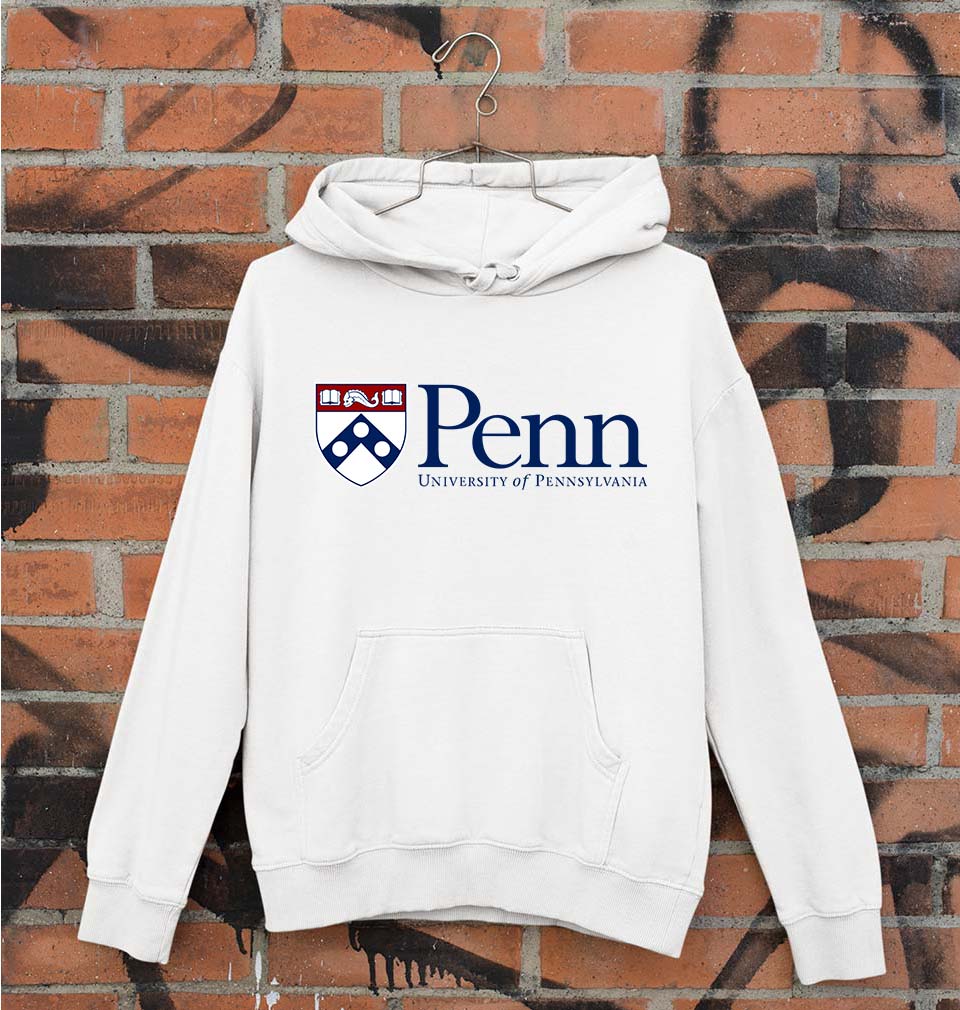 University of Pennsylvania Unisex Hoodie for Men/Women-White-Ektarfa.online