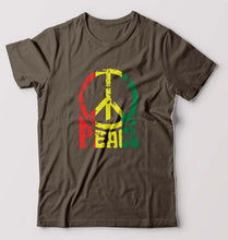 Load image into Gallery viewer, Bob Marley Peace T-Shirt for Men-Olive green-Ektarfa.online
