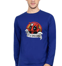 Load image into Gallery viewer, Deadpool Unicorn Full Sleeves T-Shirt for Men-Royal blue-Ektarfa.online
