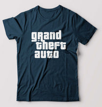 Load image into Gallery viewer, Grand Theft Auto (GTA) T-Shirt for Men-S(38 Inches)-Petrol Blue-Ektarfa.online

