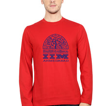 Load image into Gallery viewer, IIM Ahmedabad Full Sleeves T-Shirt for Men-S(38 Inches)-Red-Ektarfa.online
