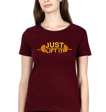 Load image into Gallery viewer, Gym T-Shirt for Women-Maroon-Ektarfa.online
