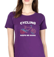 Load image into Gallery viewer, Cycling T-Shirt for Women-Purple-Ektarfa.online
