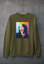 Load image into Gallery viewer, Billie Eilish Unisex Sweatshirt for Men/Women-S(40 Inches)-Olive Green-Ektarfa.online
