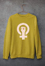 Load image into Gallery viewer, Feminist Unisex Sweatshirt for Men/Women-S(40 Inches)-Mustard Yellow-Ektarfa.online
