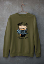 Load image into Gallery viewer, Beer Unisex Sweatshirt for Men/Women-S(40 Inches)-Olive Green-Ektarfa.online
