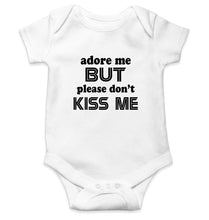 Load image into Gallery viewer, Adore Me But dont Kiss Me Kids Romper For Baby Boy/Girl-0-5 Months(18 Inches)-White-Ektarfa.online
