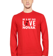 Load image into Gallery viewer, Love Novak Djokovic Tennis Full Sleeves T-Shirt for Men-Red-Ektarfa.online
