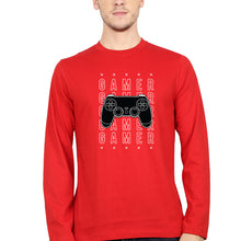 Load image into Gallery viewer, Geek Gamer Full Sleeves T-Shirt for Men-Red-Ektarfa.online
