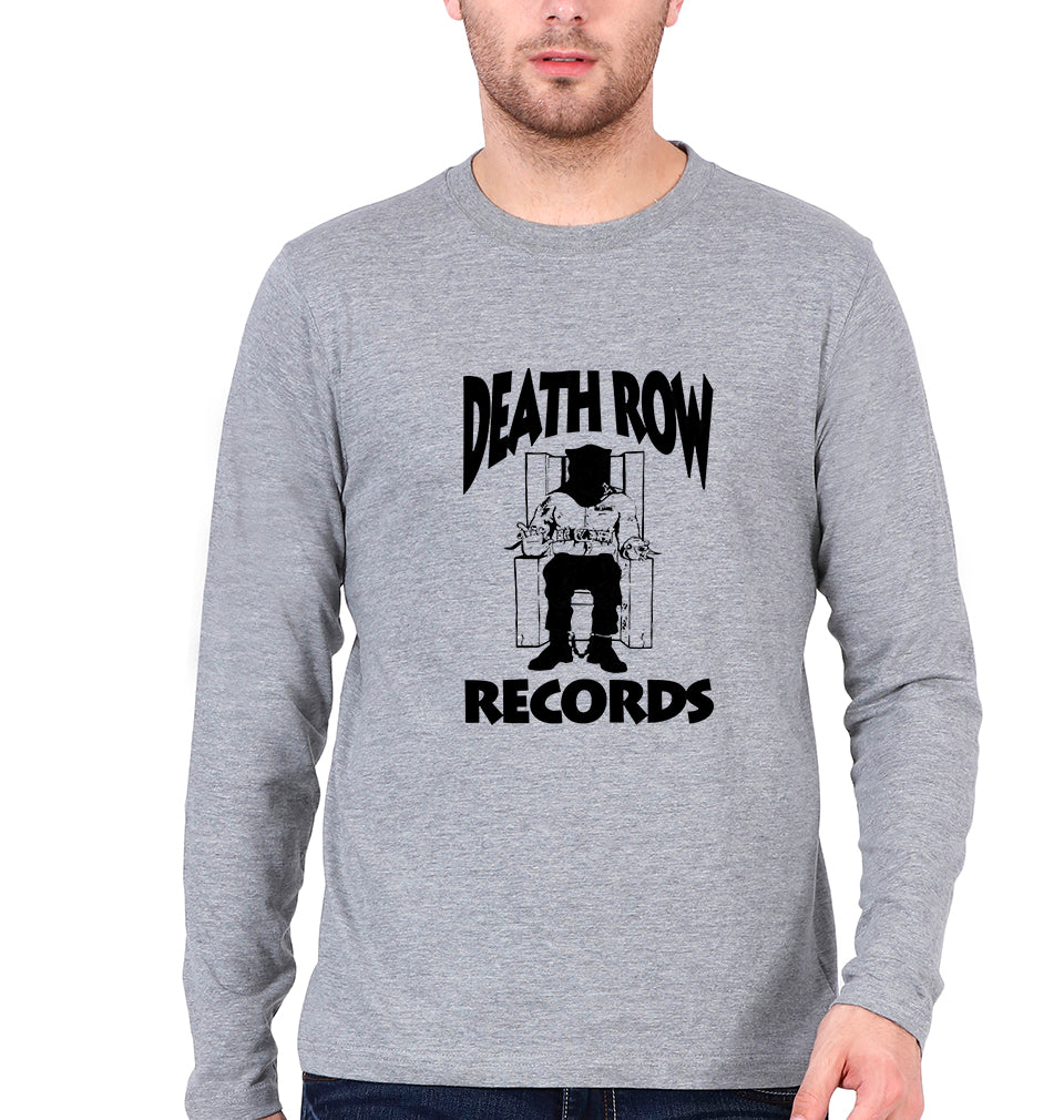 Death Row Records Full Sleeves T-Shirt for Men-Grey Melange-Ektarfa.online