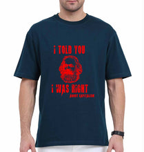 Load image into Gallery viewer, Karl Marx Oversized T-Shirt for Men-Petrol Blue-Ektarfa.online
