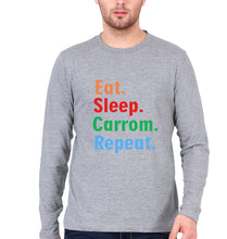 Load image into Gallery viewer, Carrom Full Sleeves T-Shirt for Men-Grey Melange-Ektarfa.online
