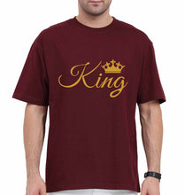 Load image into Gallery viewer, King Oversized T-Shirt for Men-Maroon-Ektarfa.online

