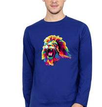Load image into Gallery viewer, Lion Full Sleeves T-Shirt for Men-royal blue-Ektarfa.online
