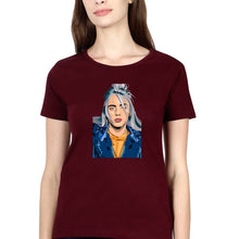 Load image into Gallery viewer, Billie Eilish T-Shirt for Women-XS(32 Inches)-Maroon-Ektarfa.online

