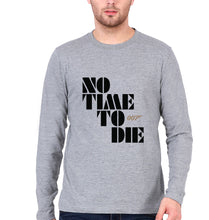 Load image into Gallery viewer, No Time To Die James Bond 007 Full Sleeves T-Shirt for Men-Grey Melange-Ektarfa.online
