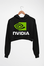 Load image into Gallery viewer, Nvidia Crop HOODIE FOR WOMEN-Black-Ektarfa.online
