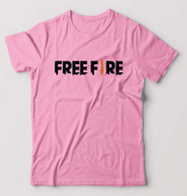 Load image into Gallery viewer, Free Fire T-Shirt for Men-S(38 Inches)-Light Baby Pink-Ektarfa.online
