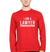 Load image into Gallery viewer, Lawyer Full Sleeves T-Shirt for Men-Red-Ektarfa.online
