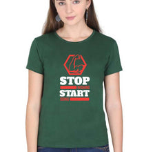 Load image into Gallery viewer, Gym T-Shirt for Women-XS(32 Inches)-Dark Green-Ektarfa.online
