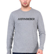 Load image into Gallery viewer, Justin Bieber Full Sleeves T-Shirt for Men-Grey Melange-Ektarfa.online
