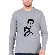 Load image into Gallery viewer, Novak Djokovic Full Sleeves T-Shirt for Men-Grey Melange-Ektarfa.online
