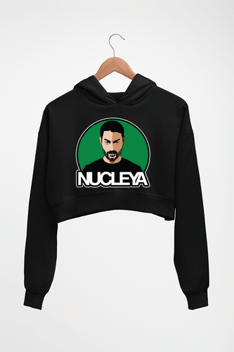 Nucleya Crop HOODIE FOR WOMEN-Black-Ektarfa.online