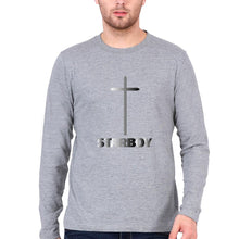 Load image into Gallery viewer, The Weeknd Full Sleeves T-Shirt for Men-S(38 Inches)-Grey Melange-Ektarfa.online
