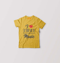 Load image into Gallery viewer, Love Music Piano Kids T-Shirt for Boy/Girl-Golden Yellow-Ektarfa.online
