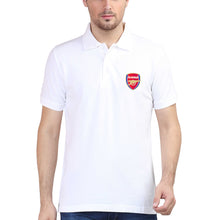 Load image into Gallery viewer, Arsenal Logo Polo T-Shirt for Men-S(38 Inches)-White-Ektarfa.co.in
