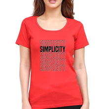 Load image into Gallery viewer, Simplicity T-Shirt for Women-XS(32 Inches)-Red-Ektarfa.online
