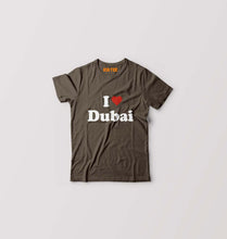 Load image into Gallery viewer, I Love Dubai Kids T-Shirt for Boy/Girl-Olive Green-Ektarfa.online
