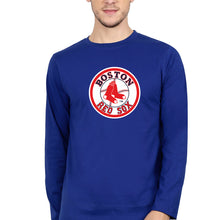 Load image into Gallery viewer, Boston Red Sox Baseball Full Sleeves T-Shirt for Men-Royal Blue-Ektarfa.online
